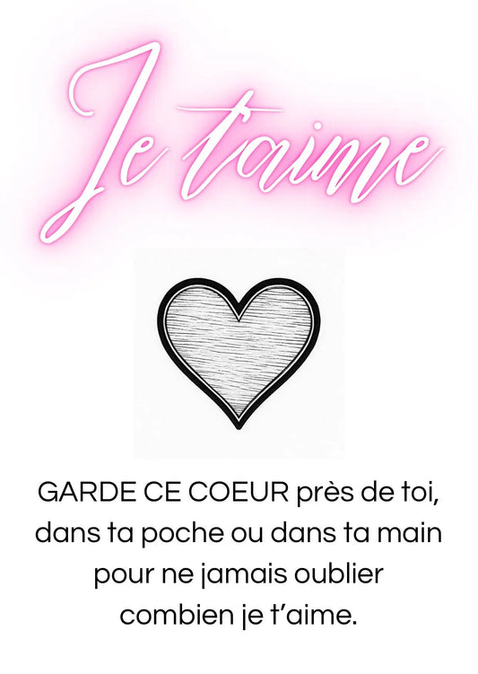 Carte Je t'aime Le Bois Elégant