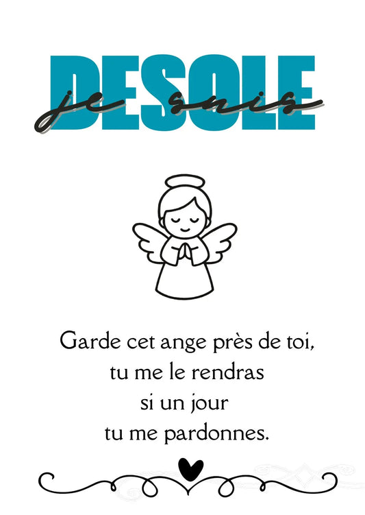 Carte je suis désolé Le Bois Elégant