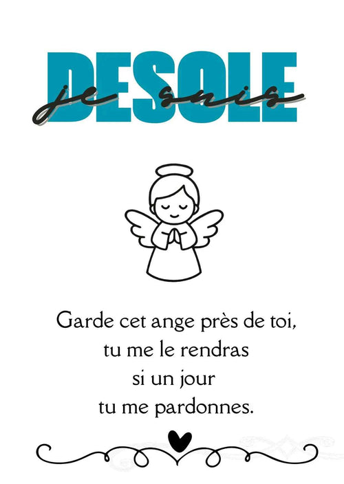 Carte "Je suis désolé" de la marque Le Bois Elégant avec design élégant et message sincère, en papier de qualité.