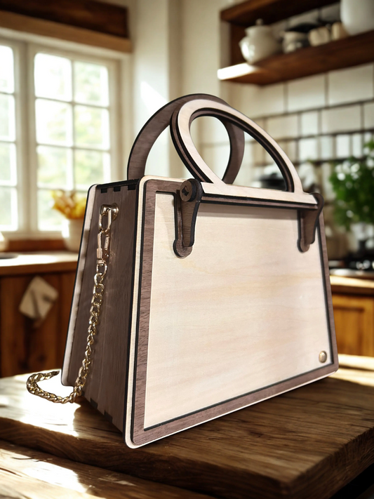 Sac en bois Glamour, vue de détail
