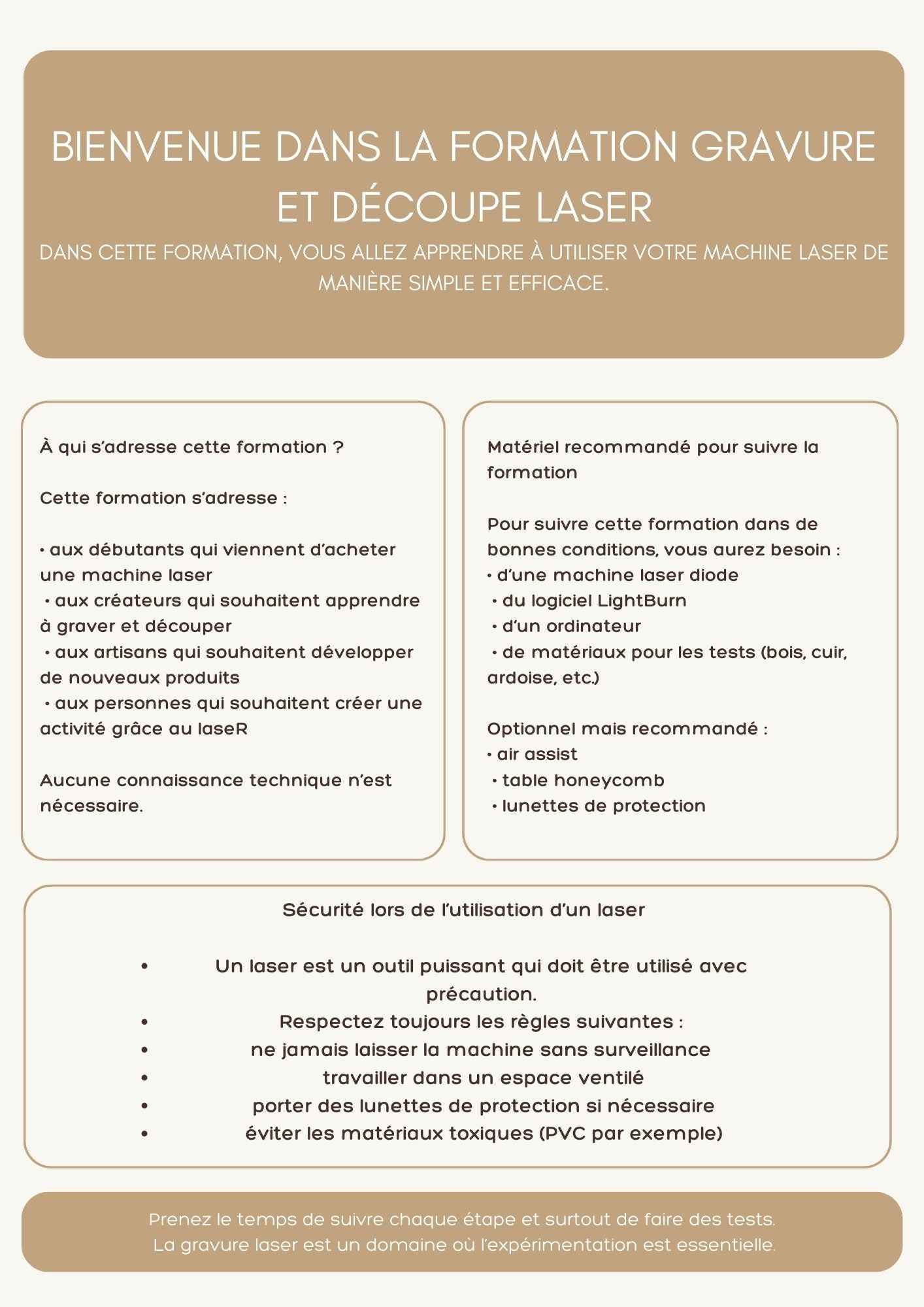 Formation en gravure et découpe laser par Le Bois Elégant, image montrant un atelier avec machines de gravure laser.