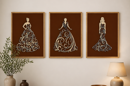 Robe de Bois de la marque Le Bois Elégant, pièce décorative en bois avec finition élégante, vue de face sur fond neutre.