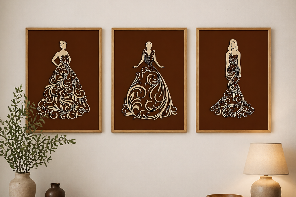 Robe de Bois de la marque Le Bois Elégant, pièce décorative en bois avec finition élégante, vue de face sur fond neutre.