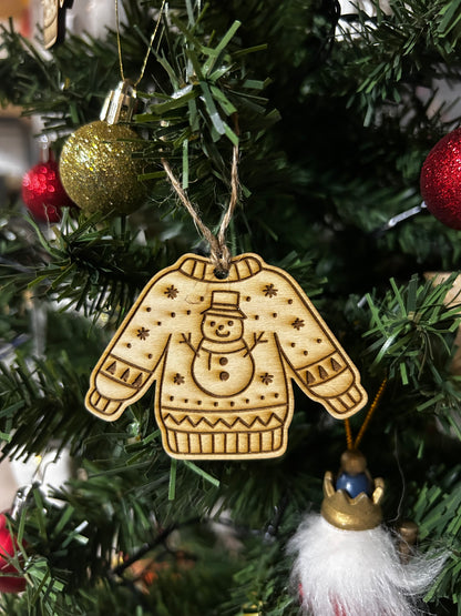 Lot de 6 décorations de sapin Pull