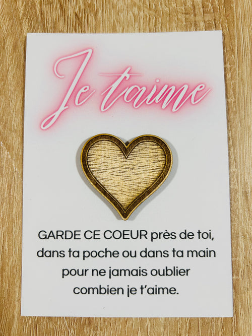 Carte Je t'aime - Le Bois Elégant