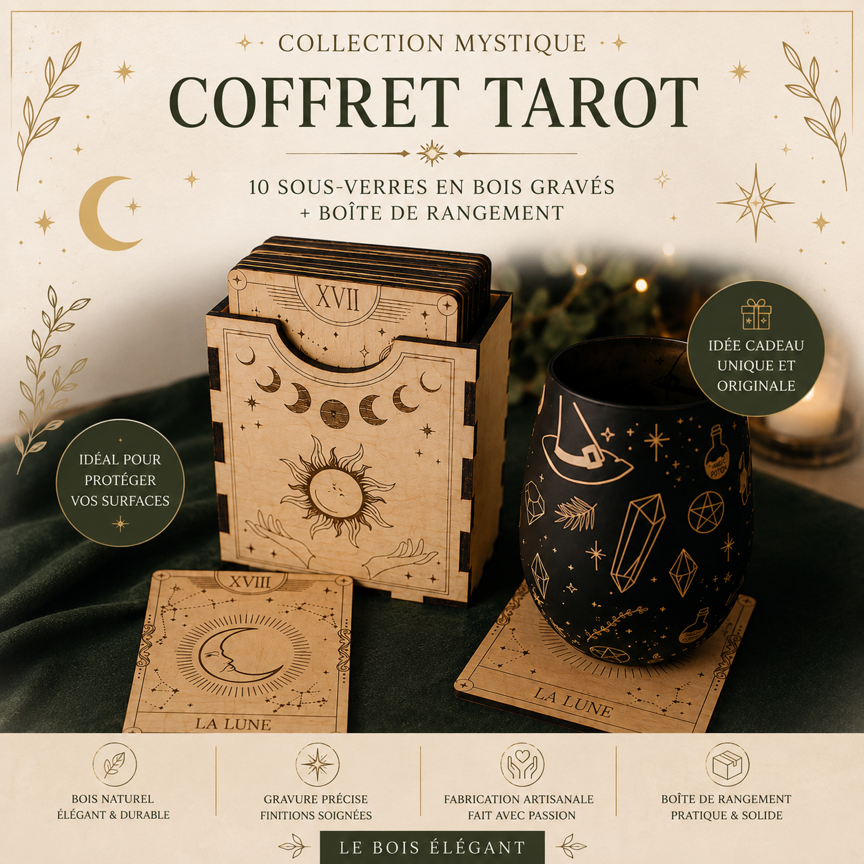 Coffret Tarot - Dessous de verre