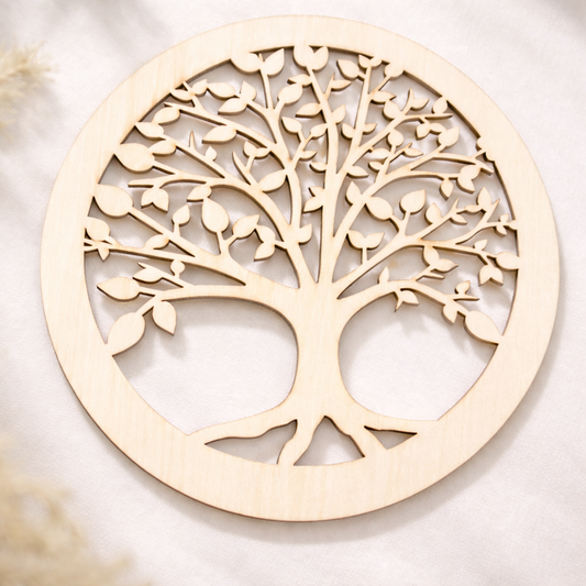 Arbre de Vie seul en bois, sculpture artistique de Le Bois Elégant, finition détaillée et élégante.