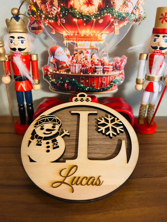 Boule de Noël en bois