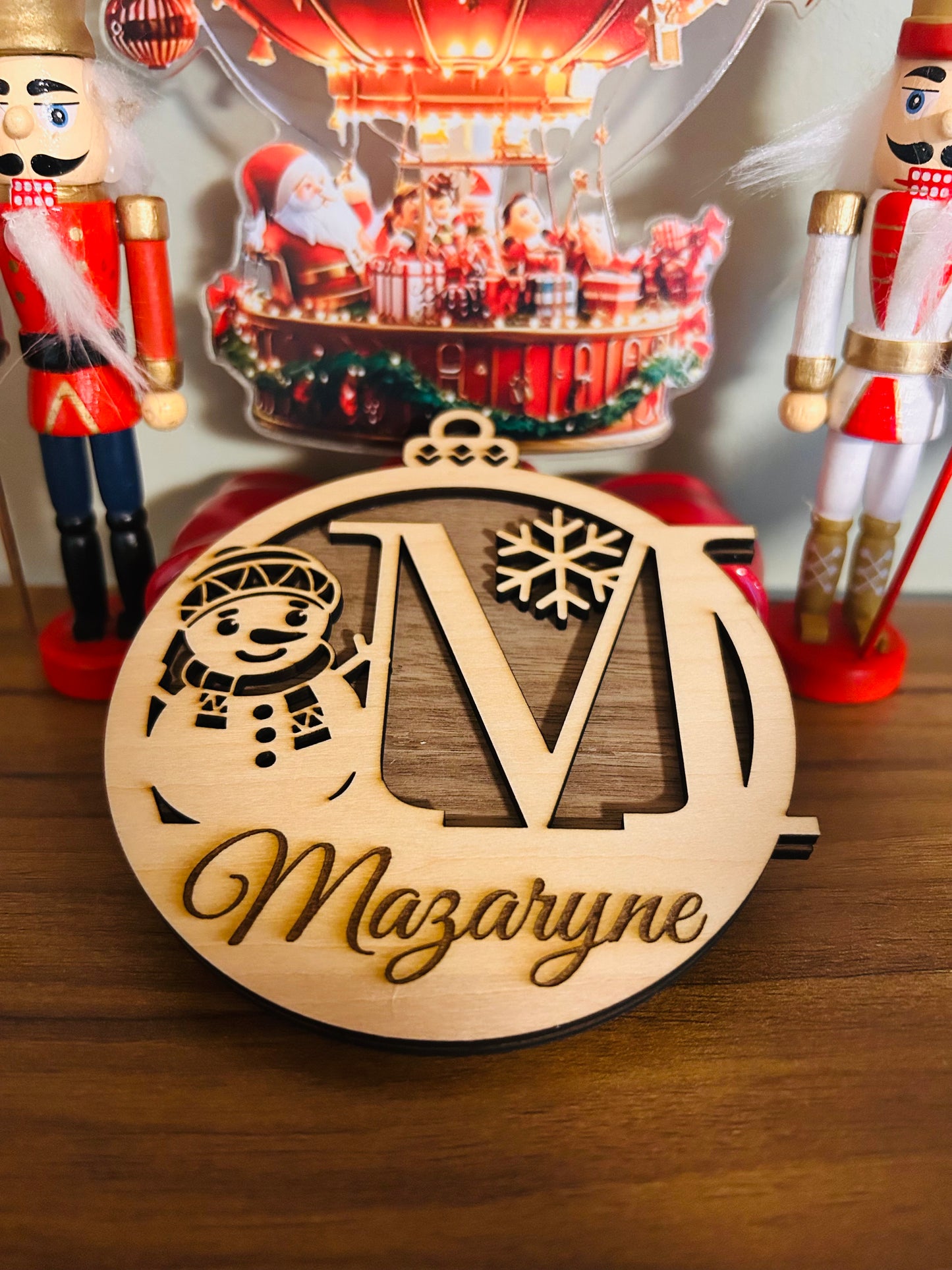 Boule de Noël en bois