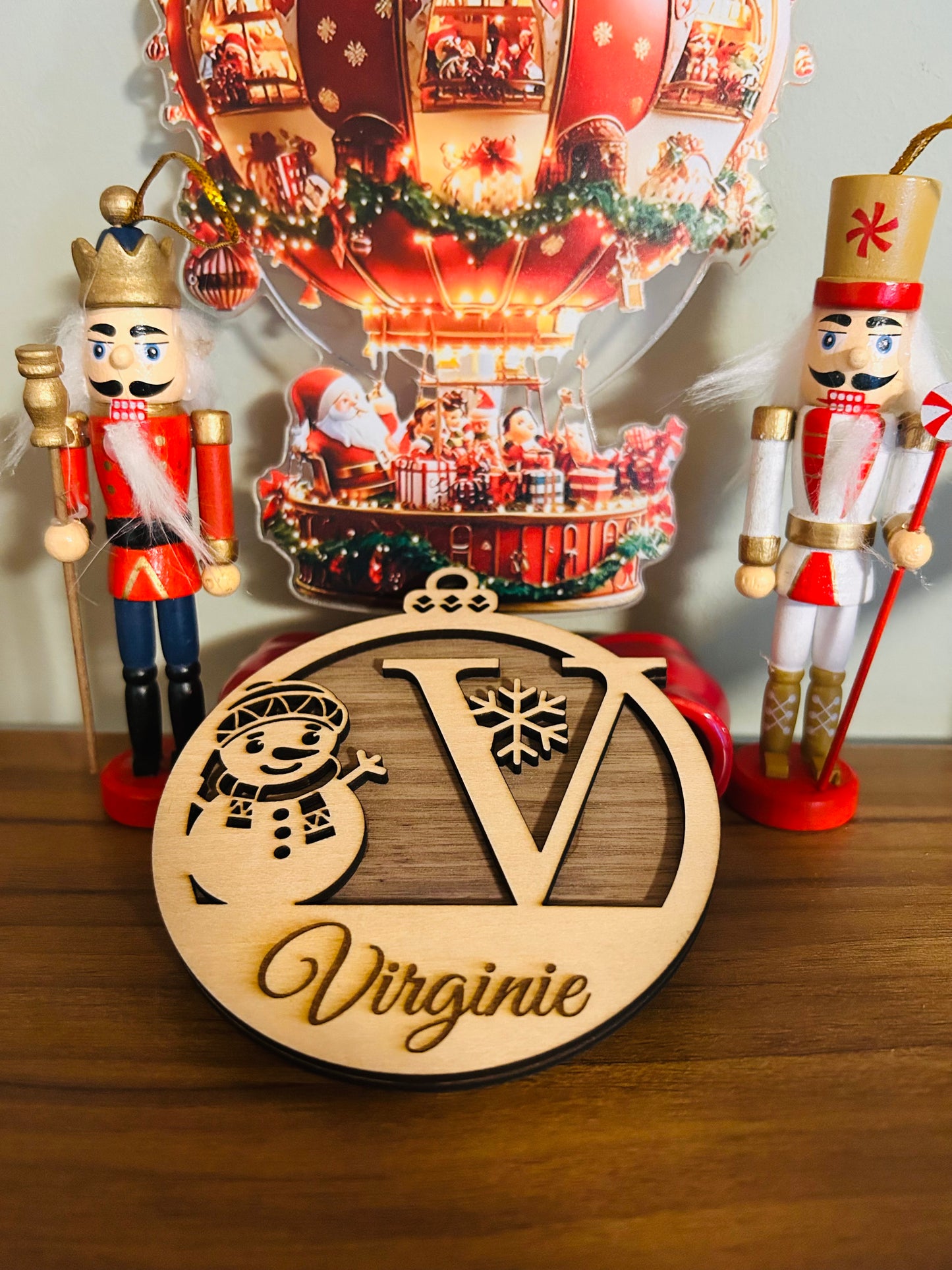 Boule de Noël en bois