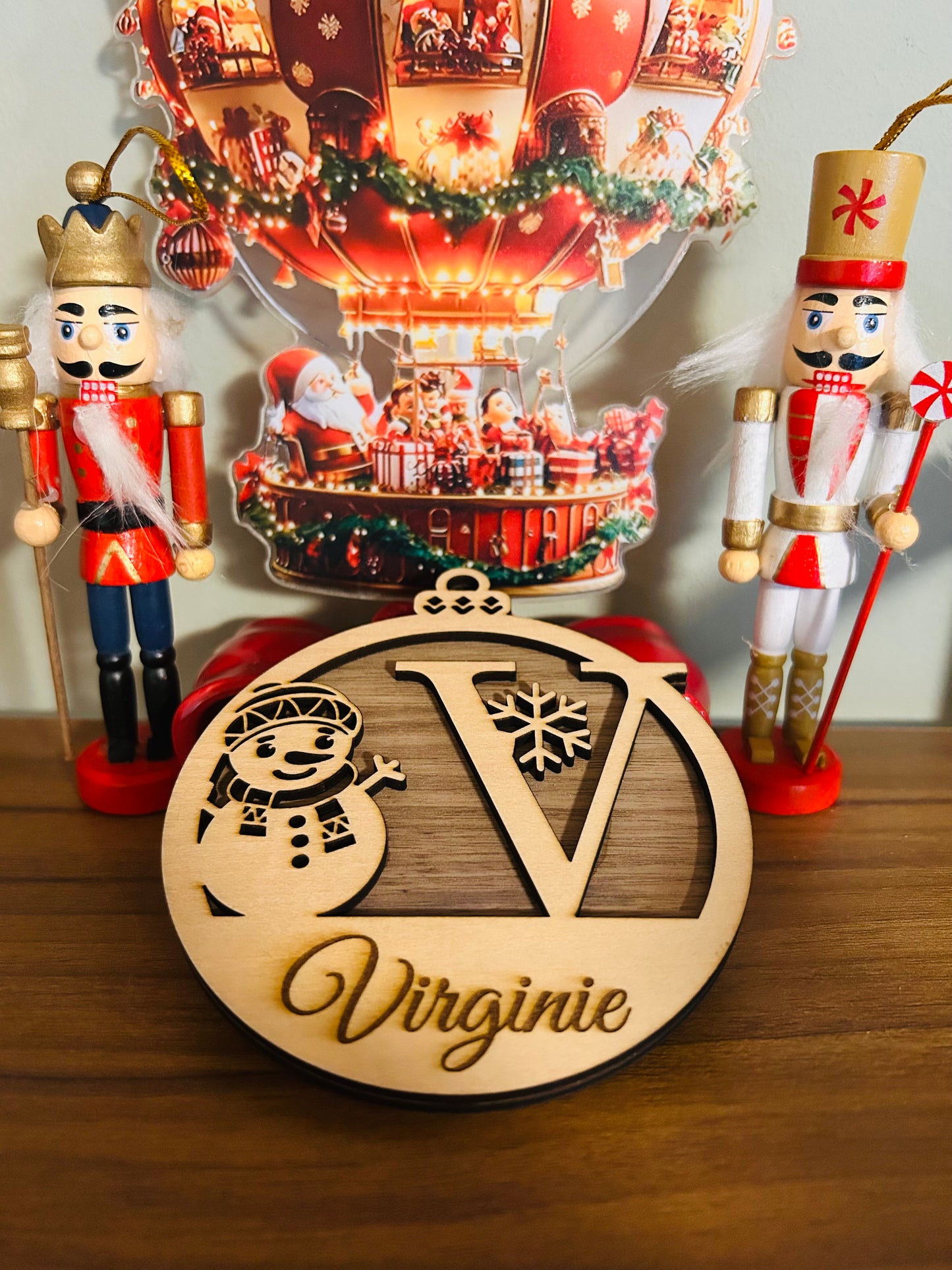 Boule de Noël en bois