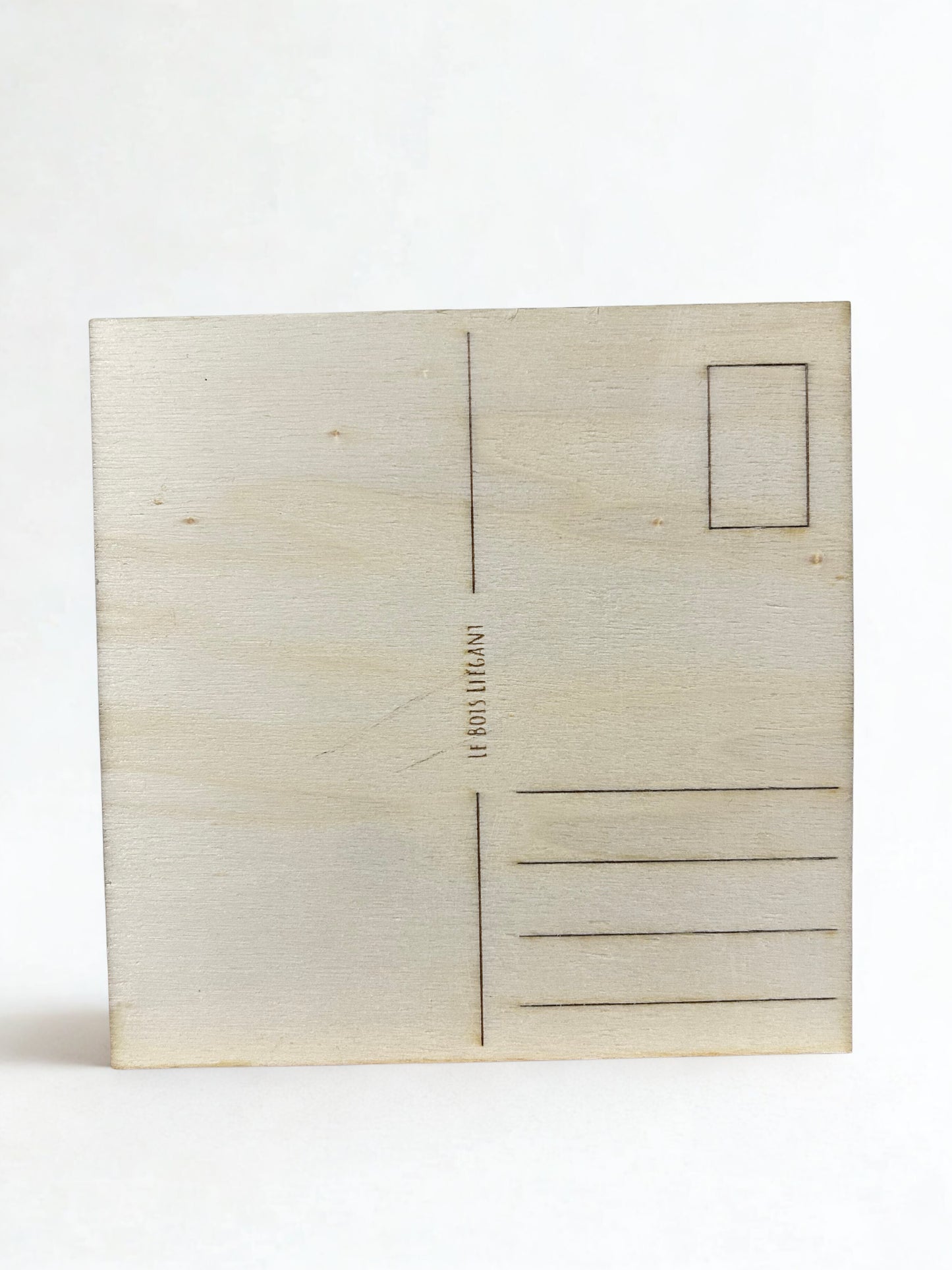 Carte Postale en Bois 14x14cm