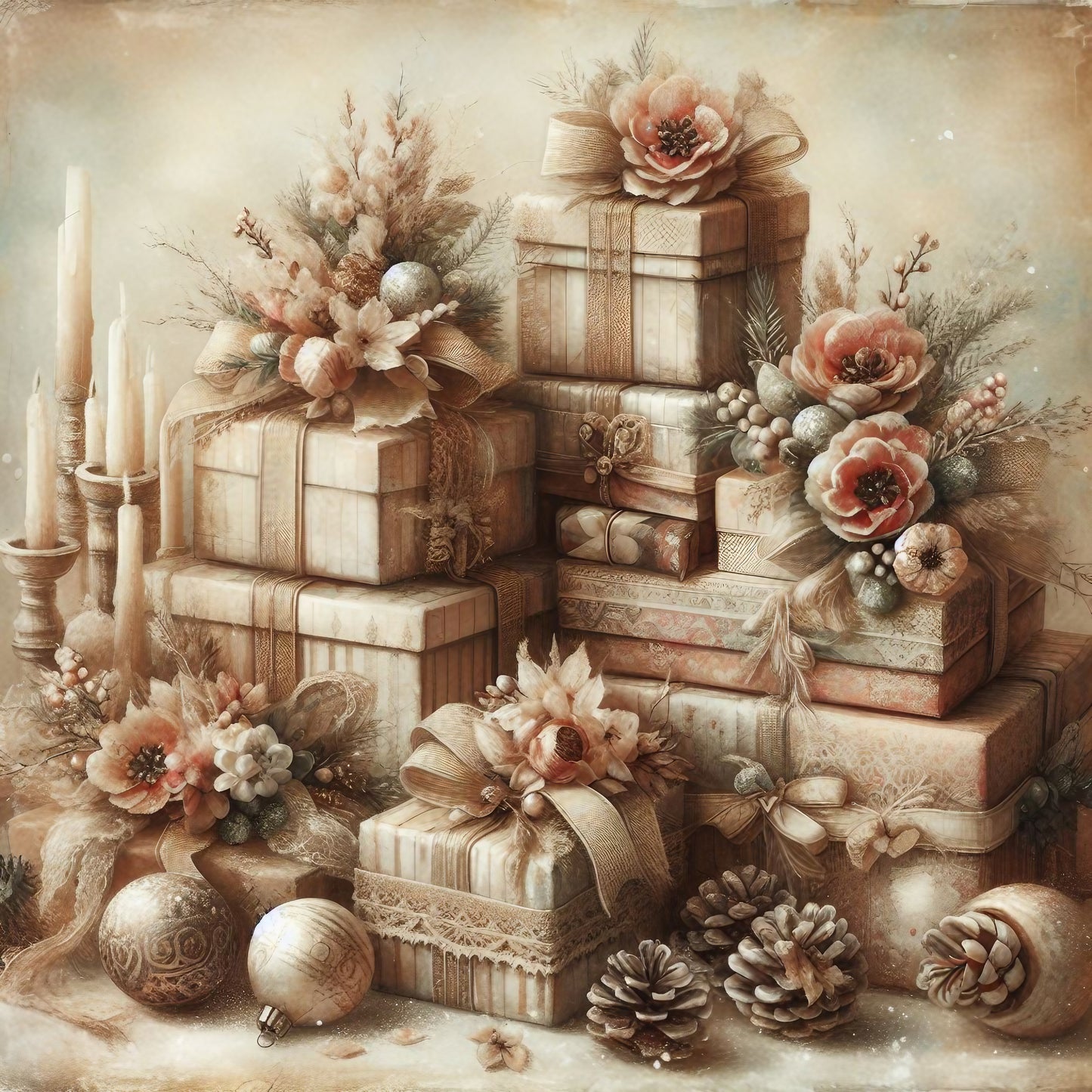 Carte Postale en Bois 14x14cm