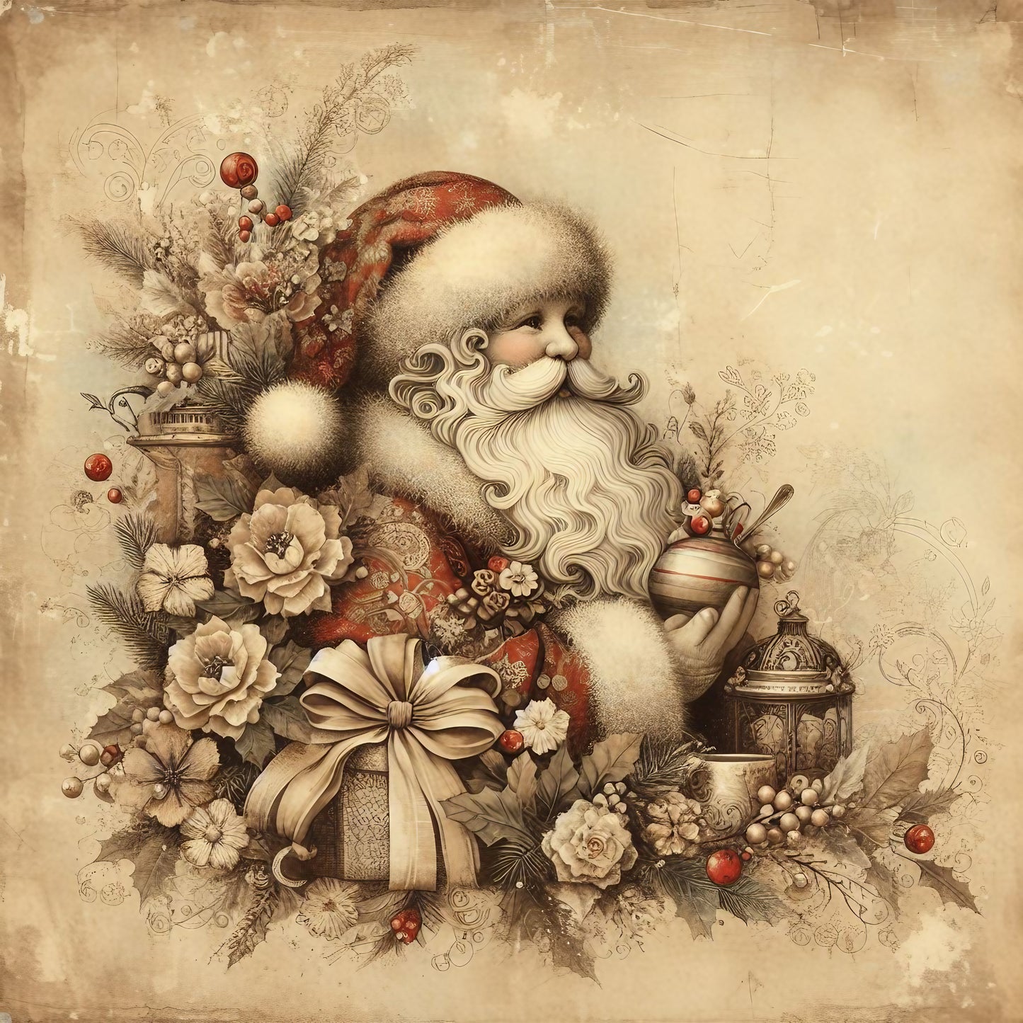 Carte Postale en Bois 14x14cm