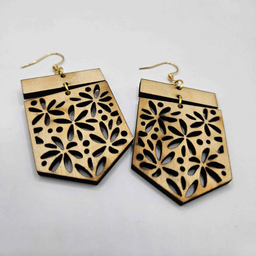 Boucles d’oreilles Fleurs de bois, vue principale