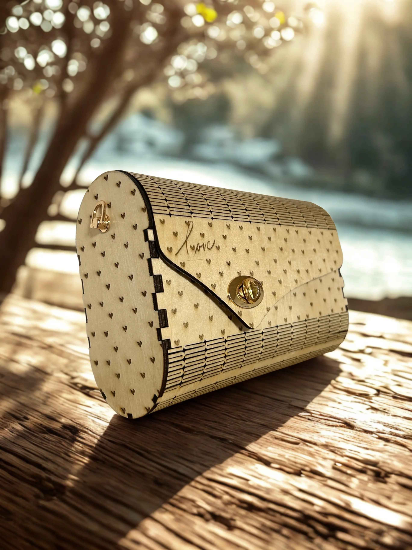 Sac Big Love de Le Bois Elégant en cuir avec poignée, design élégant et moderne, vue de face avec détails visibles.